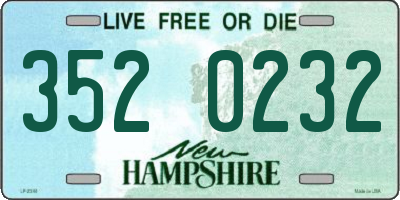 NH license plate 3520232
