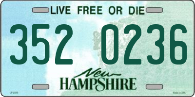 NH license plate 3520236