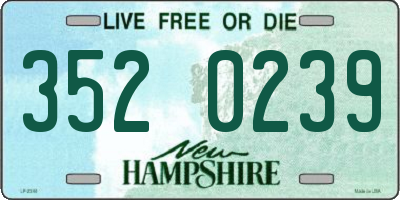 NH license plate 3520239