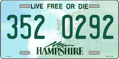 NH license plate 3520292