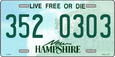 NH license plate 3520303