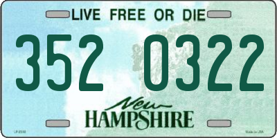 NH license plate 3520322