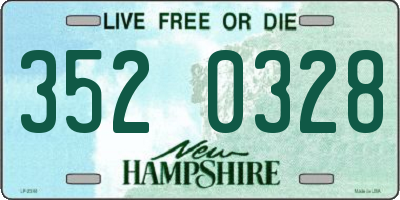 NH license plate 3520328