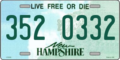 NH license plate 3520332