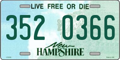 NH license plate 3520366
