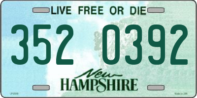 NH license plate 3520392