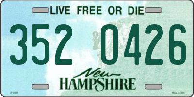 NH license plate 3520426