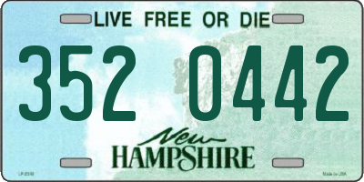 NH license plate 3520442