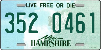 NH license plate 3520461