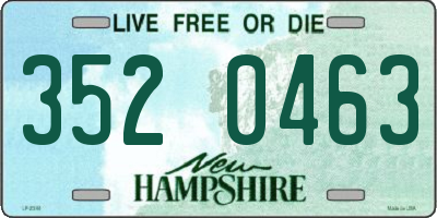 NH license plate 3520463