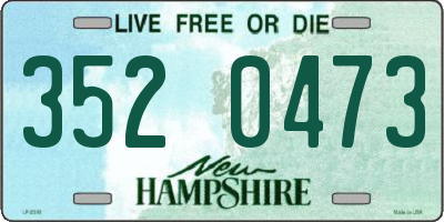 NH license plate 3520473