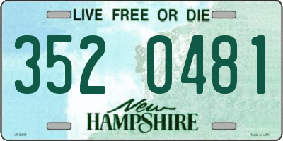 NH license plate 3520481