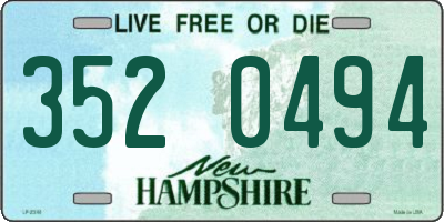 NH license plate 3520494