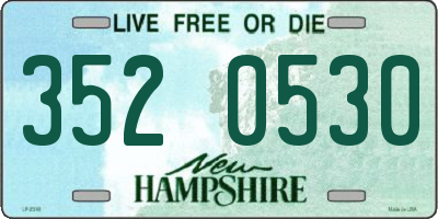 NH license plate 3520530