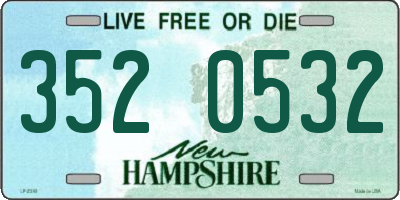 NH license plate 3520532