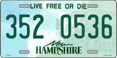 NH license plate 3520536