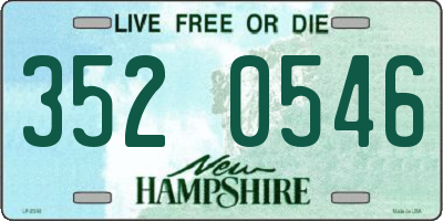 NH license plate 3520546