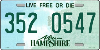 NH license plate 3520547