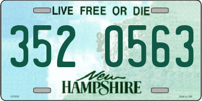 NH license plate 3520563