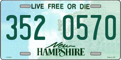 NH license plate 3520570