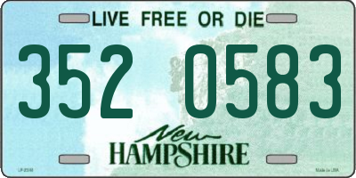 NH license plate 3520583