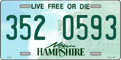 NH license plate 3520593