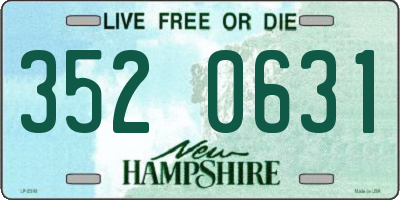 NH license plate 3520631
