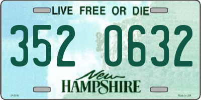 NH license plate 3520632