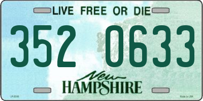 NH license plate 3520633
