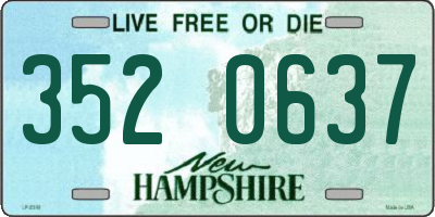 NH license plate 3520637