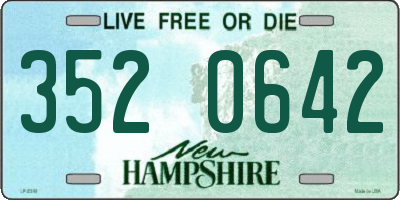 NH license plate 3520642