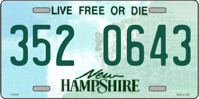 NH license plate 3520643