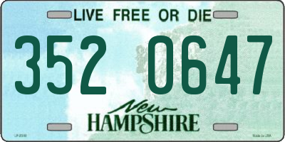 NH license plate 3520647