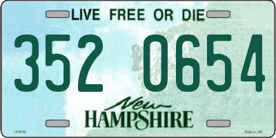 NH license plate 3520654