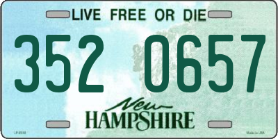 NH license plate 3520657