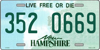NH license plate 3520669