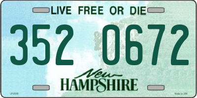 NH license plate 3520672