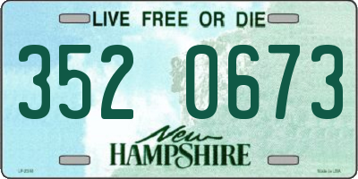 NH license plate 3520673