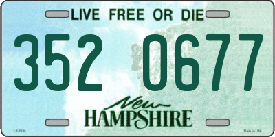 NH license plate 3520677