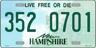NH license plate 3520701