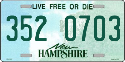NH license plate 3520703