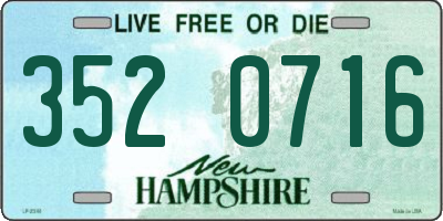 NH license plate 3520716