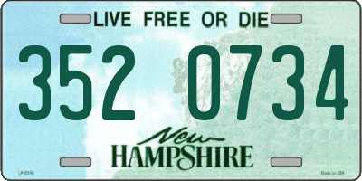 NH license plate 3520734