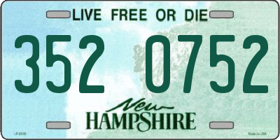 NH license plate 3520752