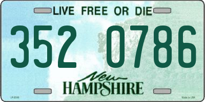 NH license plate 3520786
