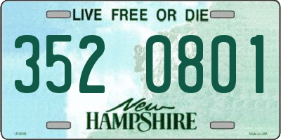 NH license plate 3520801