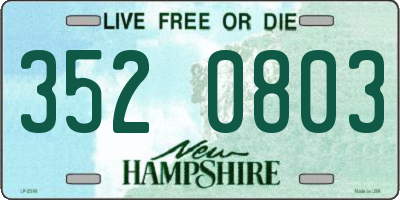 NH license plate 3520803