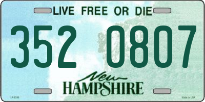 NH license plate 3520807