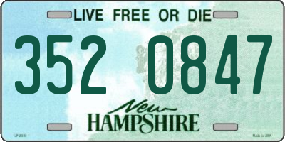 NH license plate 3520847
