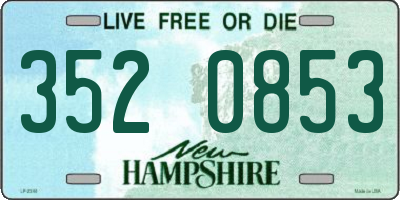 NH license plate 3520853